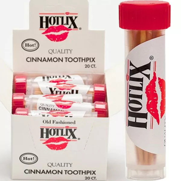 1 Tube Hotlix Cinnamon Flavored Toothpicks Toothpix Hot Fire Ball Fresh Stock!!