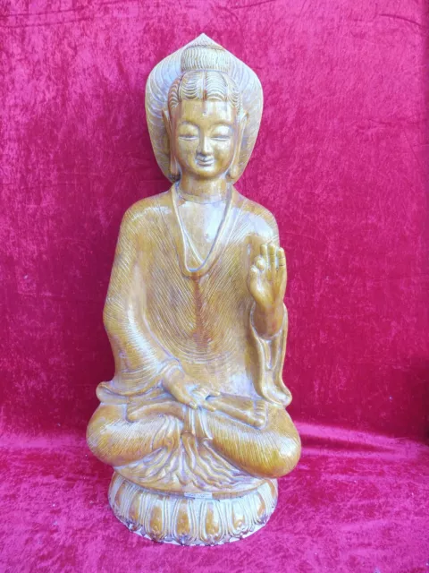 Schöne, alte Figur , großer Buddha , Keramik (Terrakotta) , glasiert ,   92,5cm