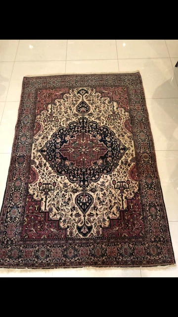 19 th century ￼antique Sarouk Ferahan rug, excellent quality soft collar ￼