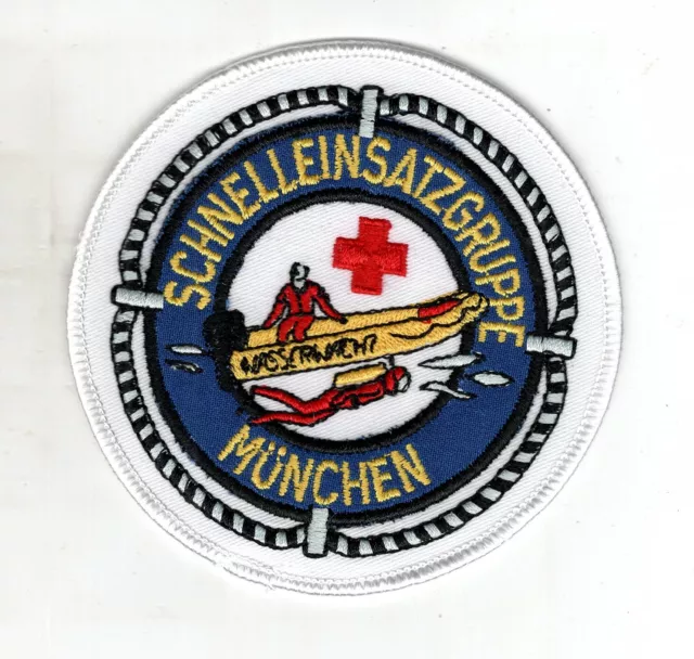 Aufnäher Uniform Patch Wasserwacht Rotes Kreuz Schnelleinsatzgruppe München