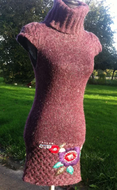 ROBE PULL Manches courtes DESIGUAL Taille Talla Size S Dress Vintage EUR 19 99 PicClick FR