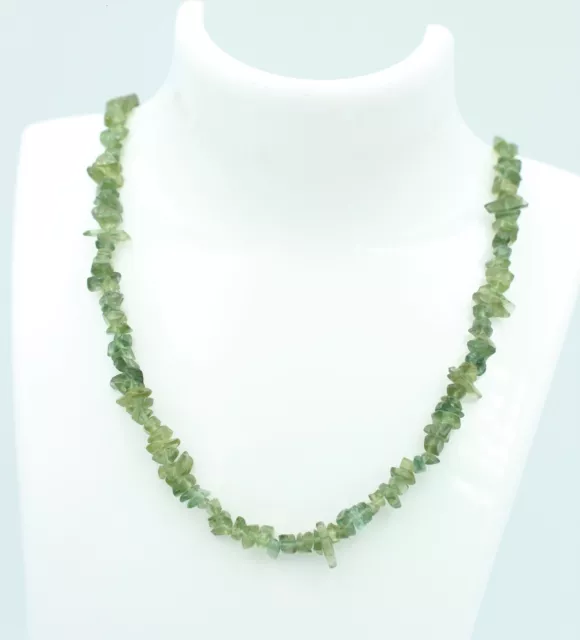 38,5 Carat Verte Apatite Collier Chaîne 925 Argent Avec Éxtension Edels 2