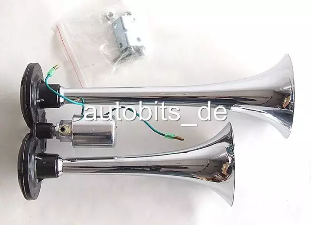 12V 24V FANFARE Drucklufthorn Druckluft Horn Hupe für LKW E-Prüfzeichen Rund  EUR 37,90 - PicClick DE