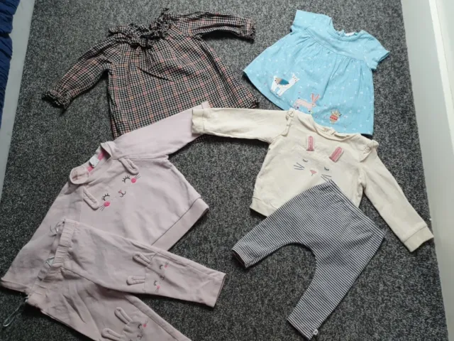 Baby Girl Next & John Lewis Outfit Sets Bundle 6-9 Months 🎀