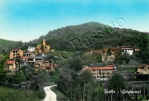 Cartolina di Isella (Grignasco), panorama - Novara