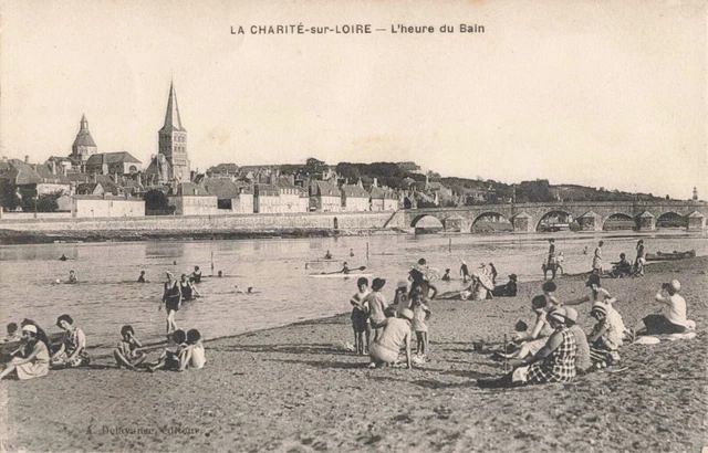 Cpa Nievre 58 La Charite Sur Loire Bain Time