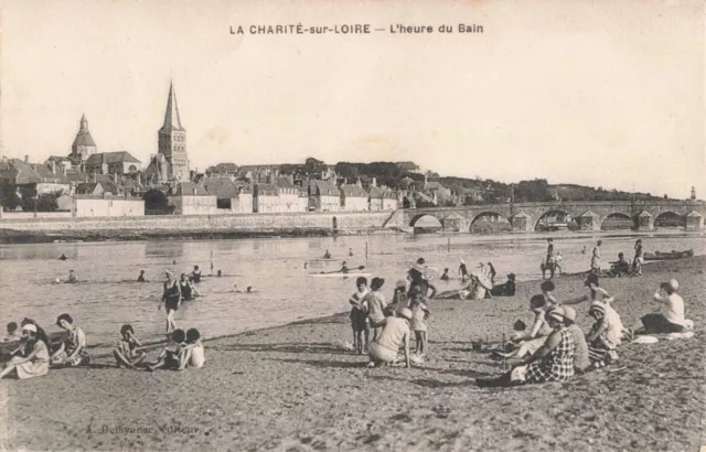 Cpa Nievre 58 La Charite Sur Loire L'heure Du Bain