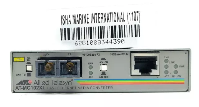 Allied Telesyn AT-MC102XL Rapide Ethernet Média Convertisseur 1107