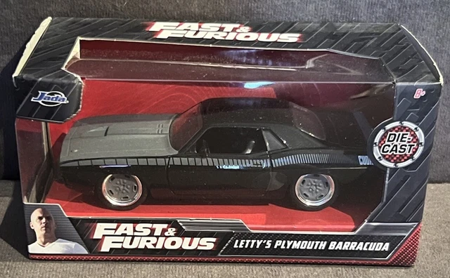 JADA Toys Dom's Plymouth GTX – Fast & Furious Modellauto, 1:32, Schwarz, Die-Cast