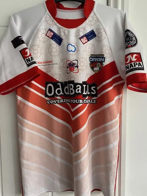 Lancashire Rl - War Of The Roses - Match Worn Shirt - Size Medium