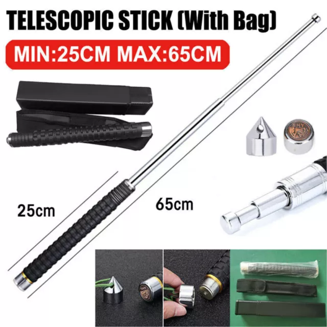 26Inch Non-slip Handle Telescopic Stick Outdoor Camping Portable Self Defence AU