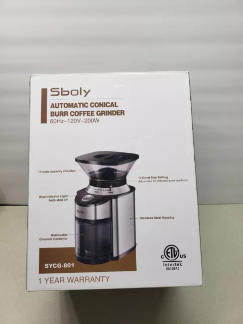 sboly automatic conical burr coffee grinder ( Barely Used ) ( Cleaned )
