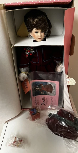 Paradise Galleries Treasury Collection Porcelain “Noelle” Christmas Doll - New