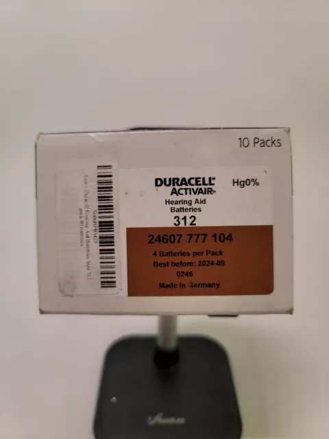 Duracell Activair 312 Hearing Aid Batteries (40 Count)