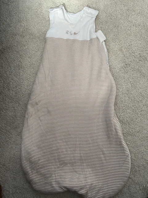 Saco de dormir bebé Marks and Spencer 6-18 meses marrón algodón ropa de noche 1.5 Tog