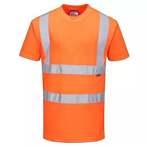 Portwest RT23 T-Shirt De Rail À Haute Visibilité Orange XL