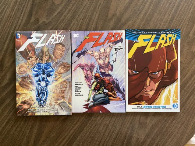 Flash TPB Lot of 3 Books Rebirth V 1 Zoom V 8 Savage Works Hardcover Vol 8