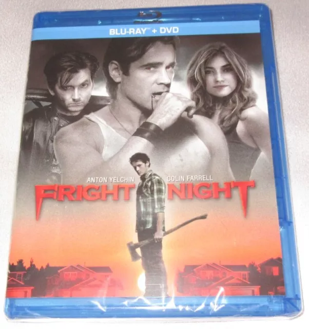 Fright Night (2011) Blu-Ray + DVD (New) Colin Farrell Anton Yelchin Vampires