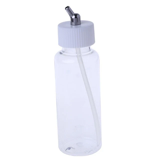 1PC PLASTIC 100CC Airbrush Bottles Jars Lid Adapter DualAction Siphon