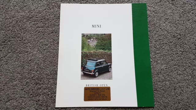 Rover Mini British Open Sales Brochure 1992