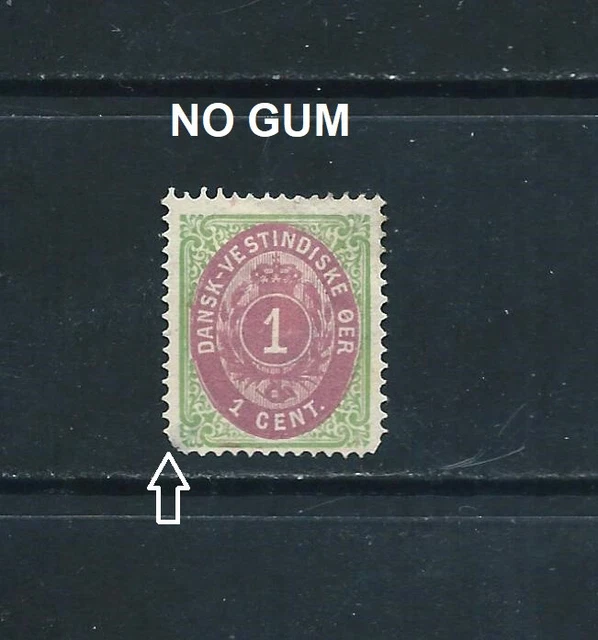 DANISH WEST INDIES _ 1873 'NUMERAL' 1c _ MNG ____(821)