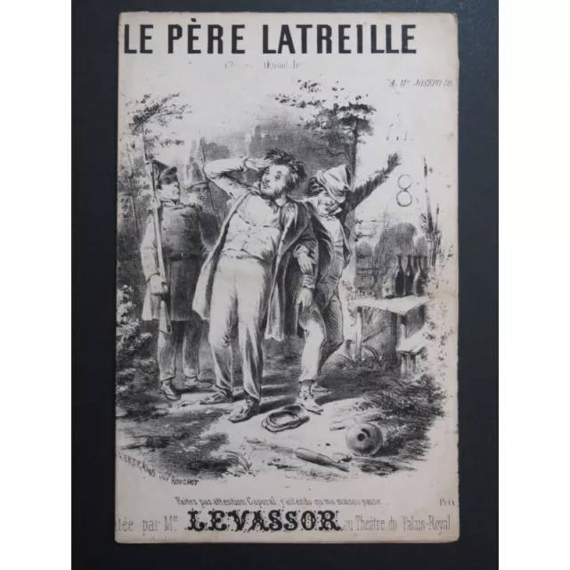 PARIZOT Victor Le Père Latreille Chant Guitare ca1850