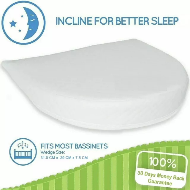 Baby Wedge Pillow Anti Reflux Colic Cushion For Pram Crib Cot Bed Flat Head Foam