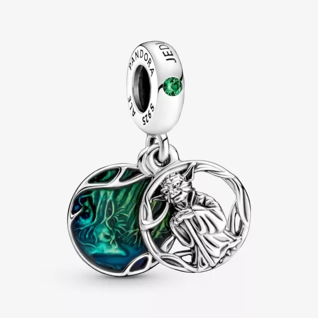 New 100% Genuine Pandora x Star Wars Yoda Jedi Master Dangle Charm 799501C01