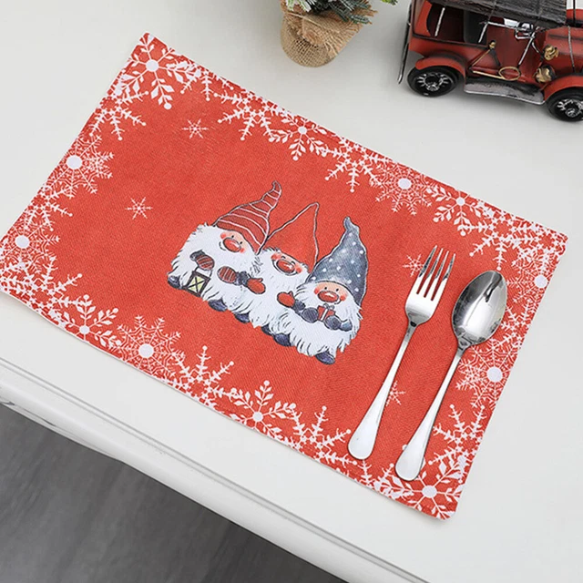 christmas silverware holder Weihnachten Urlaub Tischsets Frohe Weihnachten Tisch 9