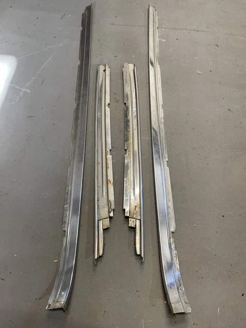 1965 1966 Ford Galaxie 500 Drip Rail Molding Pair Trim 2 Door Hardtop Moldings
