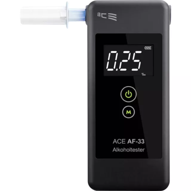 ACE AF-33 Alkoholtester Dunkelgrau 0.00 bis 5.00 ‰ inkl. Display