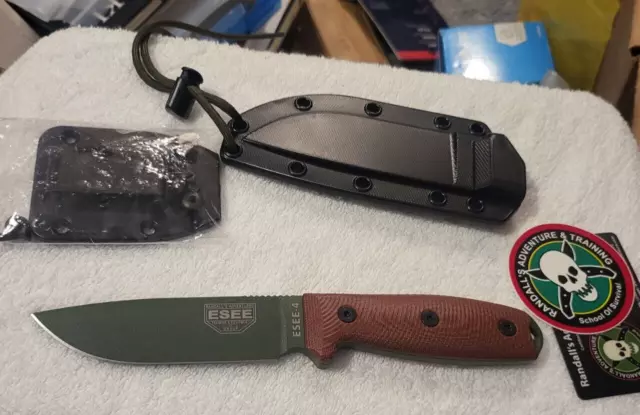 ESEE Knives ESEE-4POD-011 Fixed Blade Knife 3D Natural Micarta