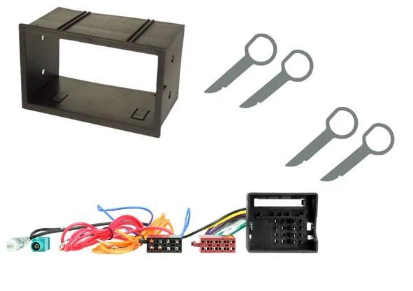 Double DIN Stereo Fascia Panel For VW Transporter T5.1 (2009+) – Black, CT24VW06 (Motor Guard)