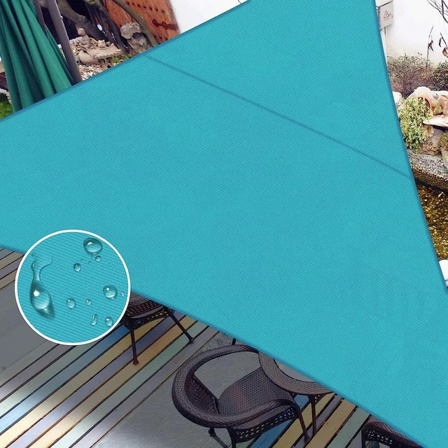 Extra Heavy Duty Waterproof Sun Shade Sail Triangle 180GSM PES 98% UV Block