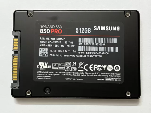 Samsung 850 Pro Series 512GB MZ-7KE512  2.5" SATA III 6Gbps Internal SSD
