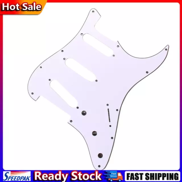 3Ply SSS 11 Holes Strat Electric Guitar Pickguard for FD (White) Hot