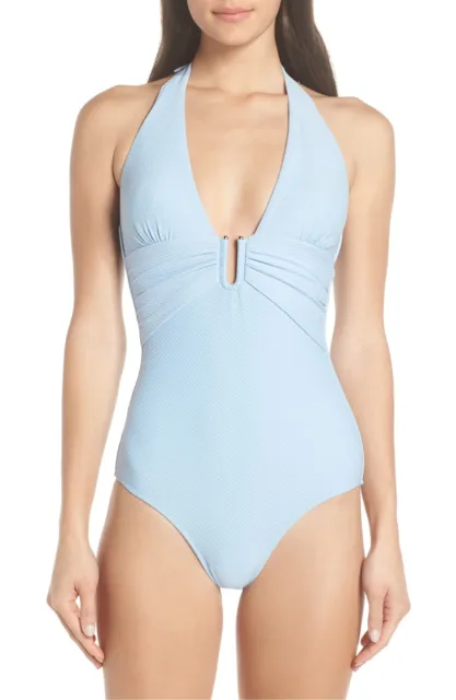 Heidi Klein Women's 189362 Half Moon Montego Bay U-Bar One-Piece Swimsuit Size L