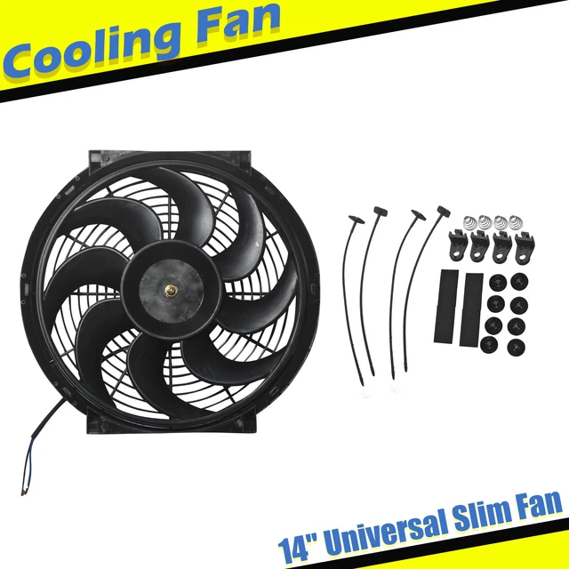 14& INCH UNIVERSAL Slim Fan Push Pull Electric Radiator Cooling 12V