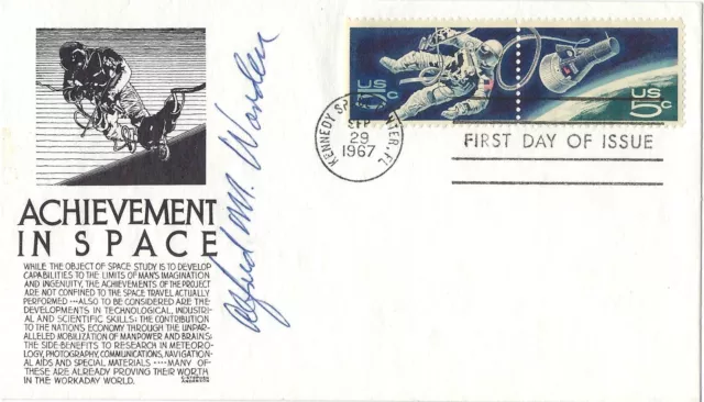 Al Worden Alfred Apollo 15 Signed Postal Cover  Uacc & Aftal Astronaut Autograph