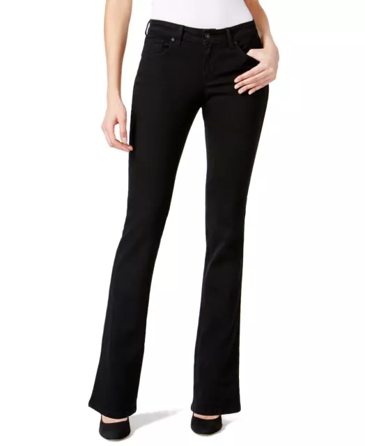 Style & Co Womens Curvy-Fit Bootcut Jeans (14 Long, Black Rinse)