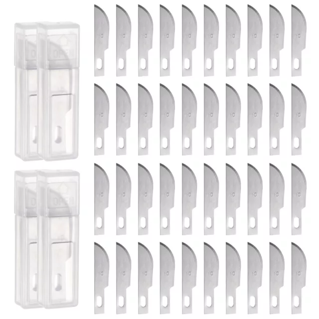 40pcs Exacto Knife Blades #10 Hobby Knife Replacement Blades Refills