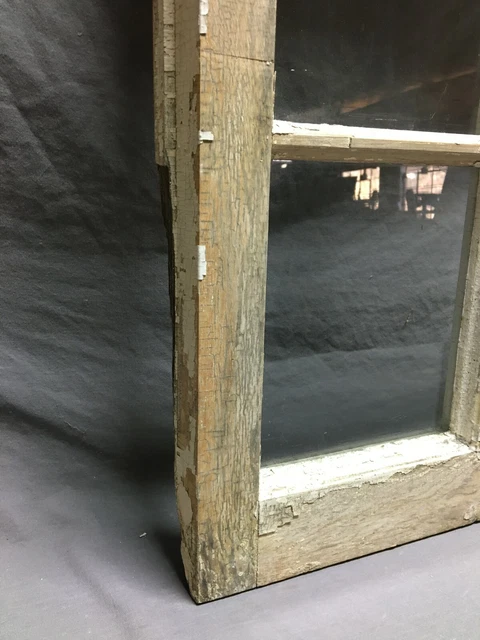 Antique Single 8 Lite Casement Cabinet Cupboard Window Vintage 21x45 1400-21B 5