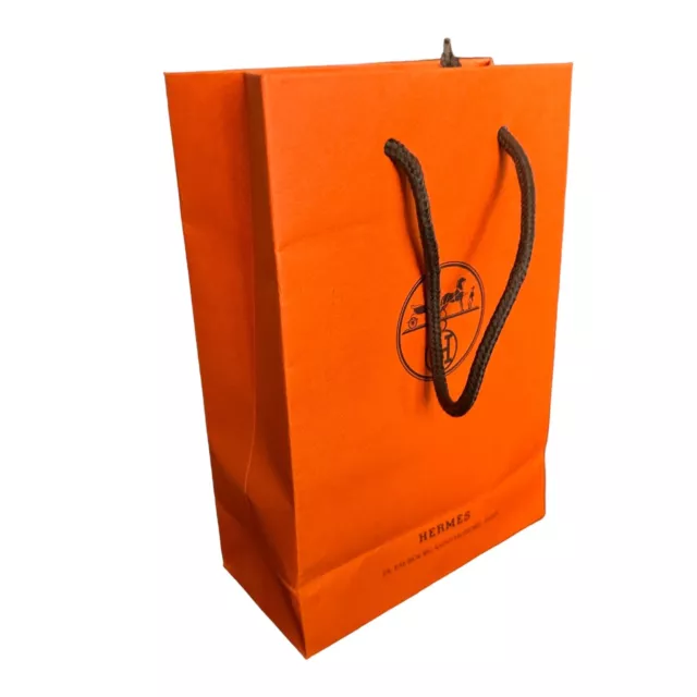 Authentic Hermes Classic Gift Paper Bag Small 8.5" x 5.9"