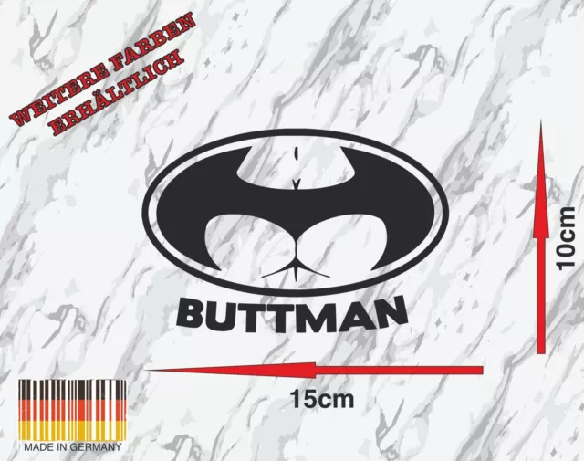 BUTTMAN (BATMAN) AUFKLEBER Sticker Autoaufkleber Fun jdm superhero 16 cm  EUR 3,95 - PicClick DE