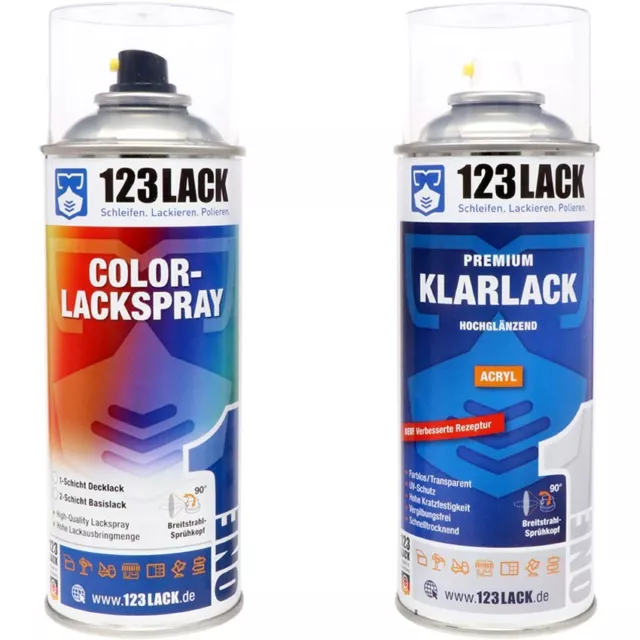 Autolack Lackspray Set geeignet für Ford 9713 COSMIC SILBER + Klarlack