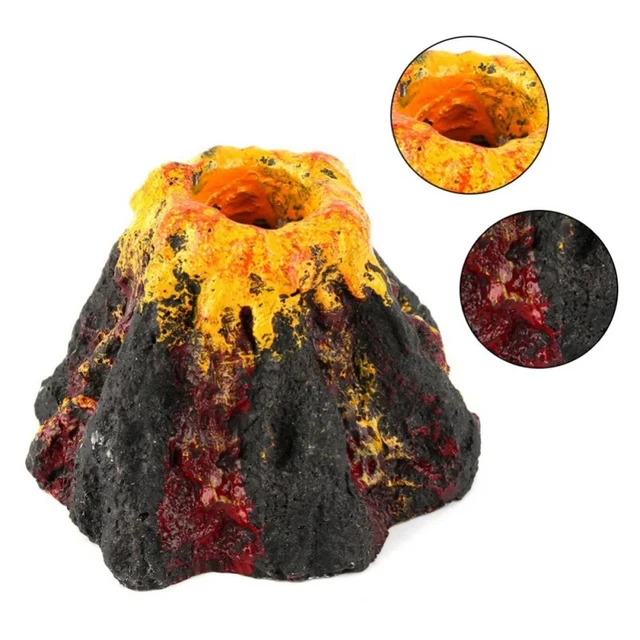 Aquarium Fish Tank Decor Resin Volcano Shape Coral Reef Stone Volcano Ornament