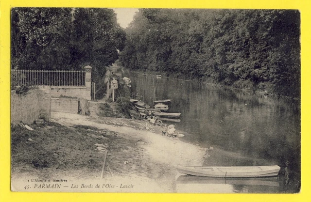 cpa FRANCE 95 - PARMAIN Val d'Oise Les BORDS de l'OISE Lavoir Lavandières