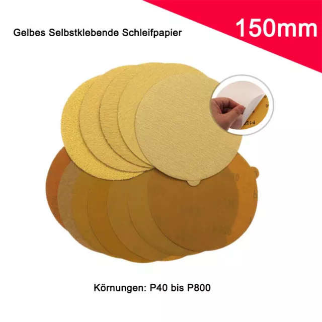 Schleifscheibe Selbstklebend 150mm Schleifscheiben Schleifpapier Körnung 40-800