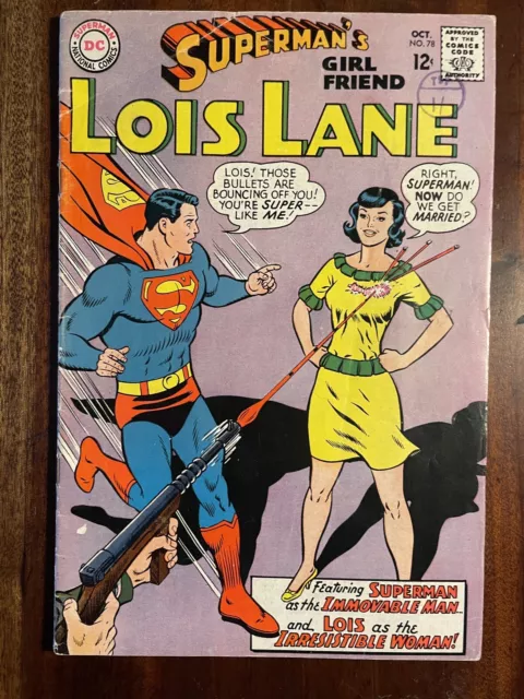 L3655 : Lois Lane # 78, Vol 1, Vg + Zustand Von 1967 DC Superman‘s Girl friend