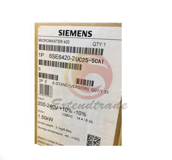 1 pz inverter Siemens 6SE6420-2UC25-5CA1 nuovo